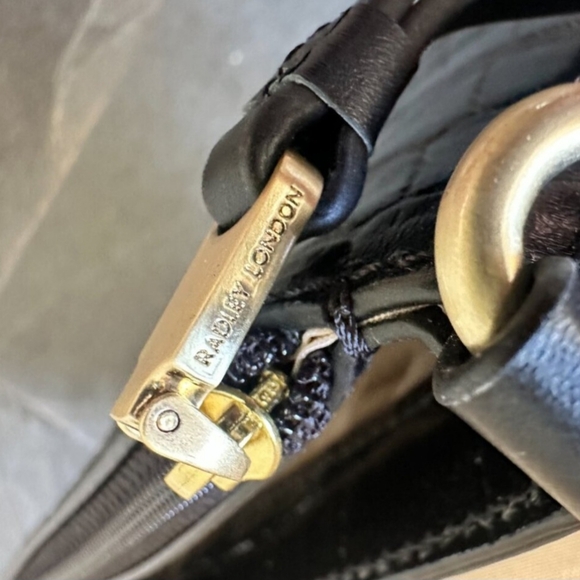 Radley Black Croc Embossed Clutch EUC - Picture 8 of 10